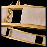 Люстра в виде кольца из натурального камня Golden Alavastor варинант исполнения - 4 | Loft Concept в Грозном