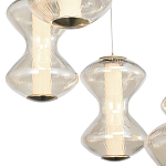 Люстра светодиодная с стеклянными волнообразными плафонами Amphora of Light варинант исполнения - 5 | Loft Concept в Грозном