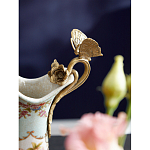 Кувшин с цветочным рисунком и бронзовой ручкой Blue Garden варинант исполнения - 3 | Loft Concept в Грозном