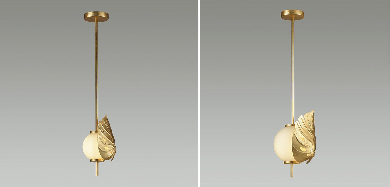 Подвесной светильник Gold Monstera Leaf Подвесной светильник Gold Monstera Leaf - Loft-Concept в Грозном