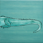 Плитка с узором Крокодил байдарочник варинант исполнения - 4 | Loft Concept в Грозном