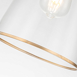 Подвесной светильник золотого цвета с колоколообразным стеклянным плафоном и декоративным элементом Elstead Lighting варинант исполнения - 3 | Loft Concept в Грозном