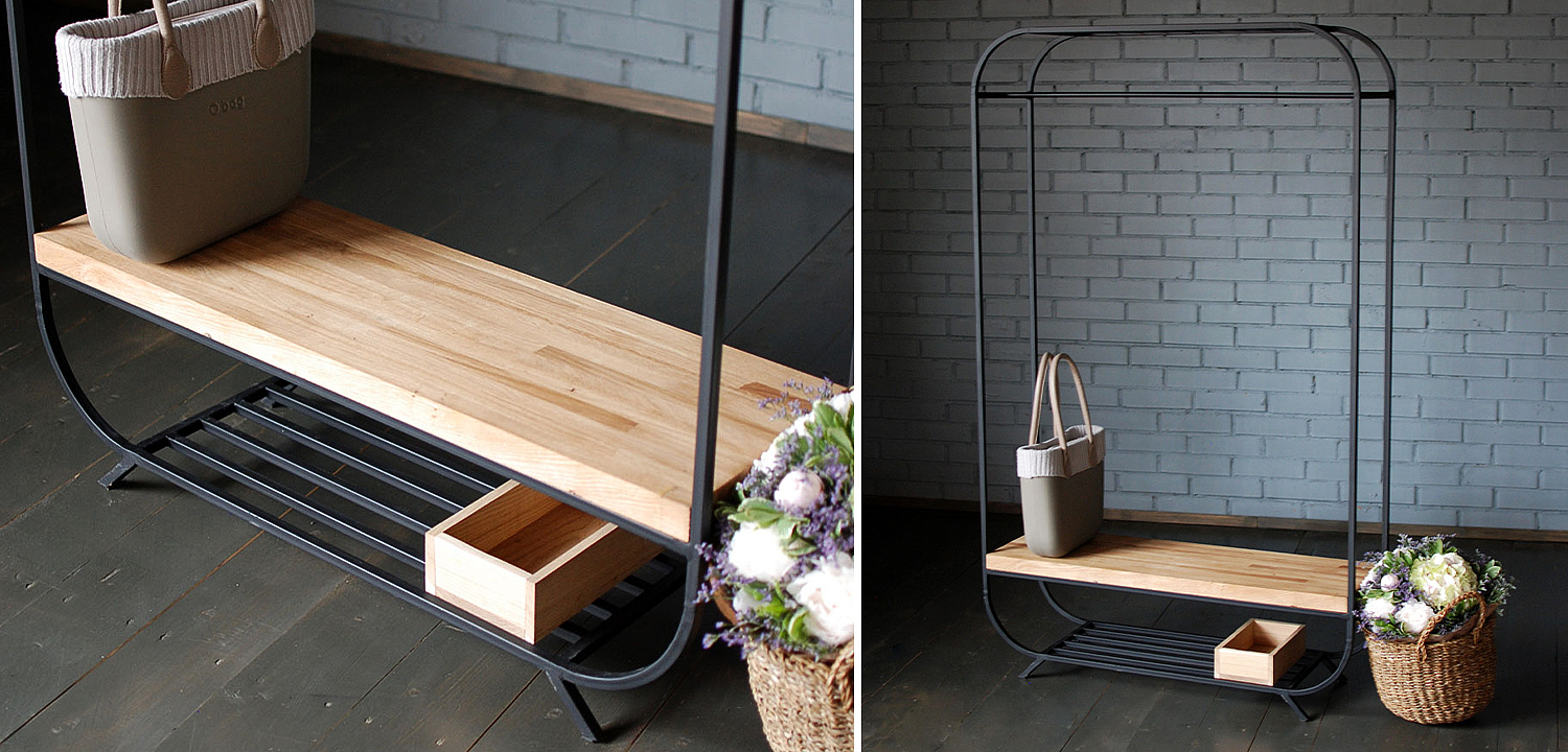 Рейл Cade Industrial Metal Rust Clothes Rail Рейл Cade Industrial Metal Rust Clothes Rail - Loft-Concept в Грозном