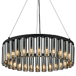 Люстра со стеклянными цилиндрическими плафонами Luminous Cylinders Smoky Round варинант исполнения - 3 | Loft Concept в Грозном