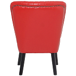 Кресло с обивкой из эко-кожи Harper Armchair Red варинант исполнения - 4 | Loft Concept в Грозном