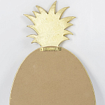 Зеркало овальной формы с золотистой рамкой и декоративной верхушкой в виде ананаса Pineapple Shine  варинант исполнения - 5 | Loft Concept в Грозном