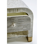 Тумбочка прикроватная с ящиком Tofino White Bone Inlay  Bedside Cabinet   варинант исполнения - 2 | Loft Concept в Грозном