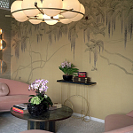 Обои в японском стиле Wisteria Original colourway on Raw Silk dyed silk варинант исполнения - 1 | Loft Concept в Грозном