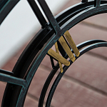 Зеркало настенное в чёрной металлической раме в виде часов Mirror Tower Clock варинант исполнения - 4 | Loft Concept в Грозном