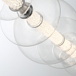 Подвесной светильник линейный с прозрачными стеклянными шарами разного диаметра Eurofase варинант исполнения - 6 | Loft Concept в Грозном