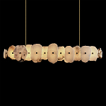 Подвесной светильник с фигурными элементами из белого алебастра Cryptocrystalline Stone варинант исполнения - 8 | Loft Concept в Грозном