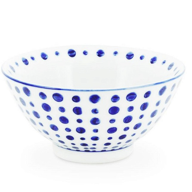 Салатник Cup Chino D14 Белый Синий Салатник Cup Chino D14 Белый Синий в Грозном | Loft Concept