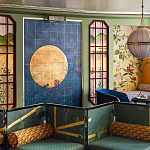 Обои ручная роспись Tsukimi Original colourway on gilded silk with antiquing варинант исполнения - 1 | Loft Concept в Грозном