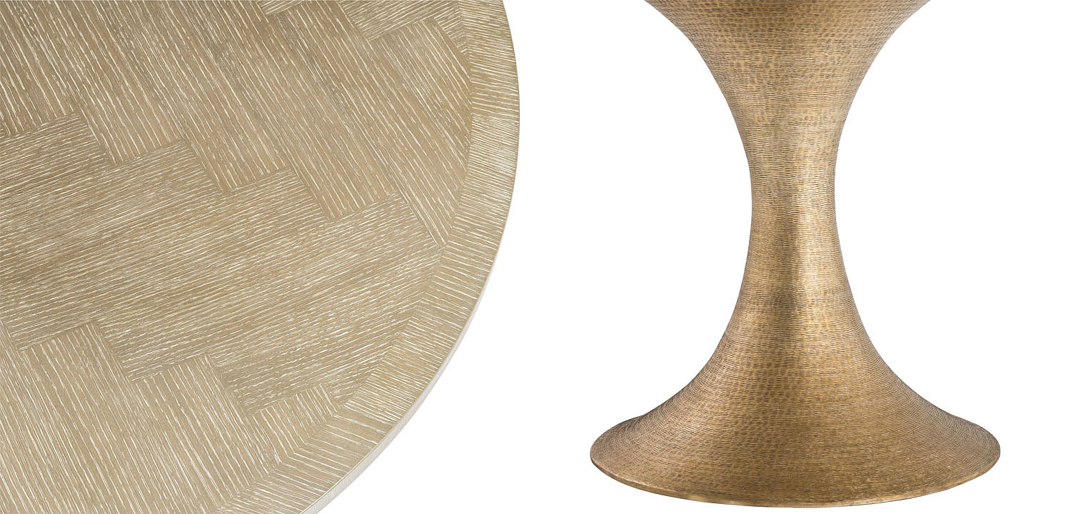 Обеденный стол Eichholtz DINING TABLE MELCHIOR ROUND brass Обеденный стол Eichholtz DINING TABLE MELCHIOR ROUND brass - Loft-Concept в Грозном