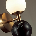 Бра с шарообразным матовым плафоном и шаром из камня на металлическом основании Orb Essence варинант исполнения - 9 | Loft Concept в Грозном