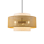Подвесной светильник с декоративным поясом из плетеного бамбука Biuloggicu варинант исполнения - 1 | Loft Concept в Грозном