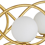 Люстра с закругленным каркасом золотого цвета и белыми плафонами Round Curl варинант исполнения - 1 | Loft Concept в Грозном