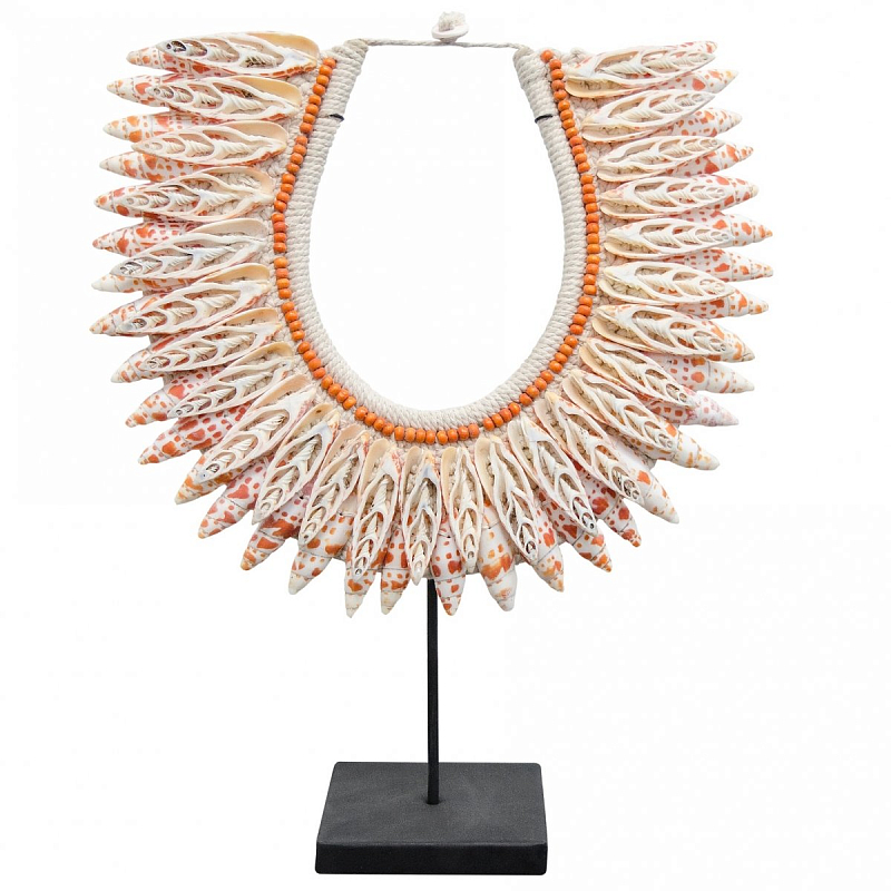 Ожерелье из ракушек на подставке SHELL NECKLACE Белый Ожерелье из ракушек на подставке SHELL NECKLACE Белый в Грозном | Loft Concept