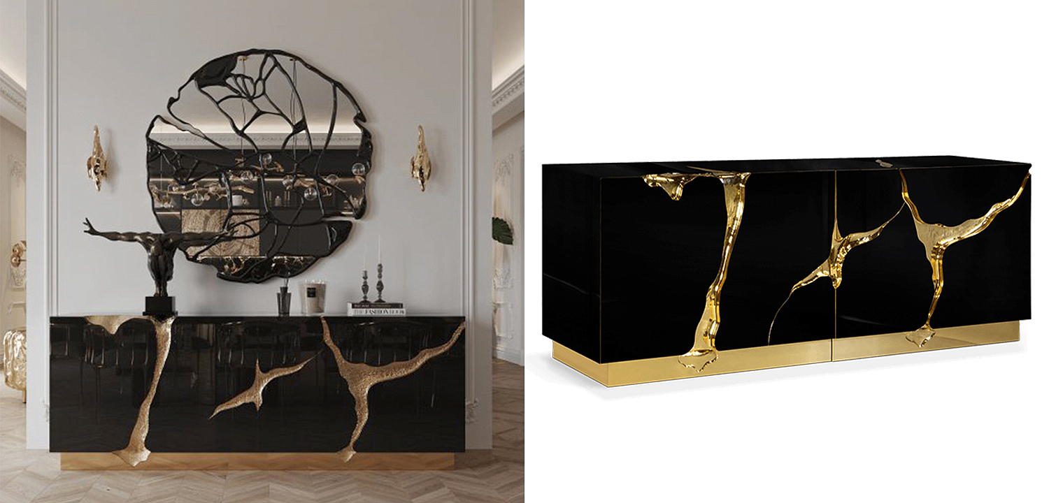 Буфет Modern Contemporary Lapiaz Sideboard Boca do Lobo Черный Буфет Modern Contemporary Lapiaz Sideboard Boca do Lobo Черный - Loft-Concept в Грозном