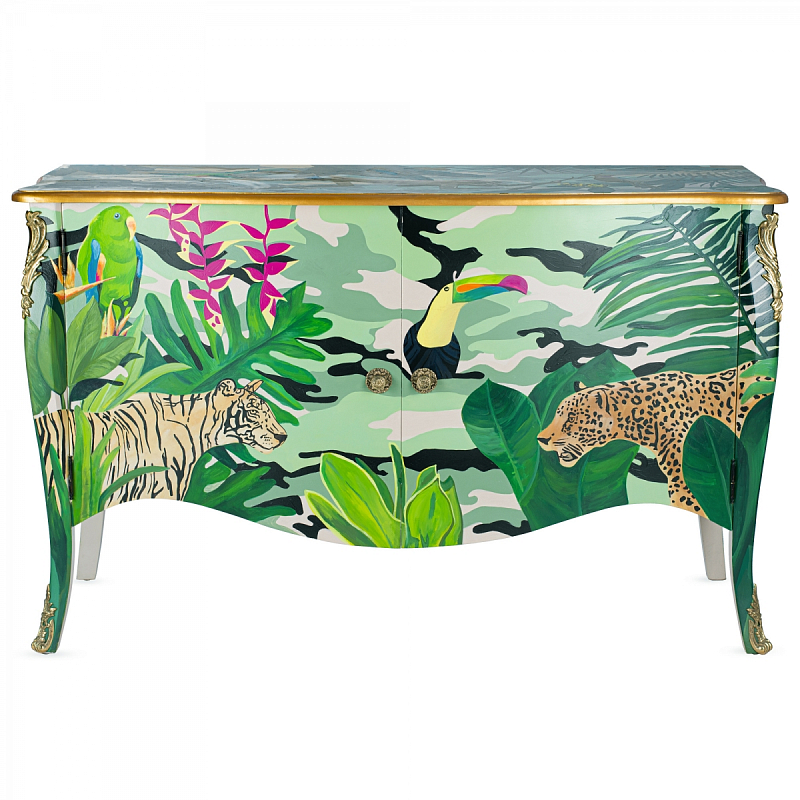 Комод L.XV DRESSER Flowers Jungle Серебряный Зеленый Комод L.XV DRESSER Flowers Jungle Серебряный Зеленый в Грозном | Loft Concept
