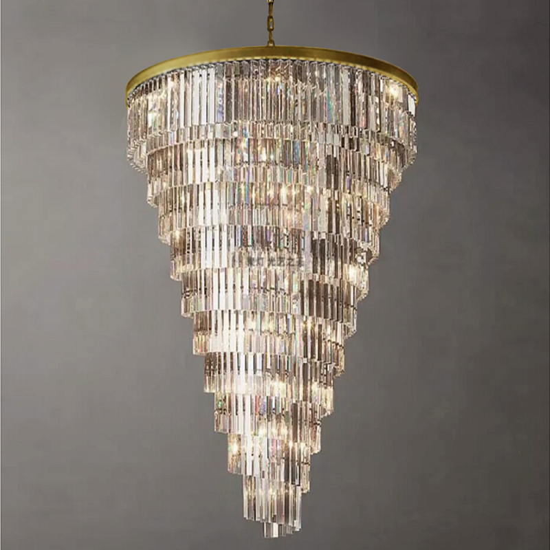 Люстра Chandelier Trapani Large size Никель Прозрачное Стекло в Грозном | Loft Concept 