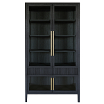 Витрина Primo со стеклянными фасадами и 2 ящиками Черный дуб варинант исполнения - 10 | Loft Concept в Грозном