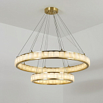 Люстра с 2-мя кольцами из натурального камня с регулируемыми плафонами Durability of Stone варинант исполнения - 2 | Loft Concept в Грозном