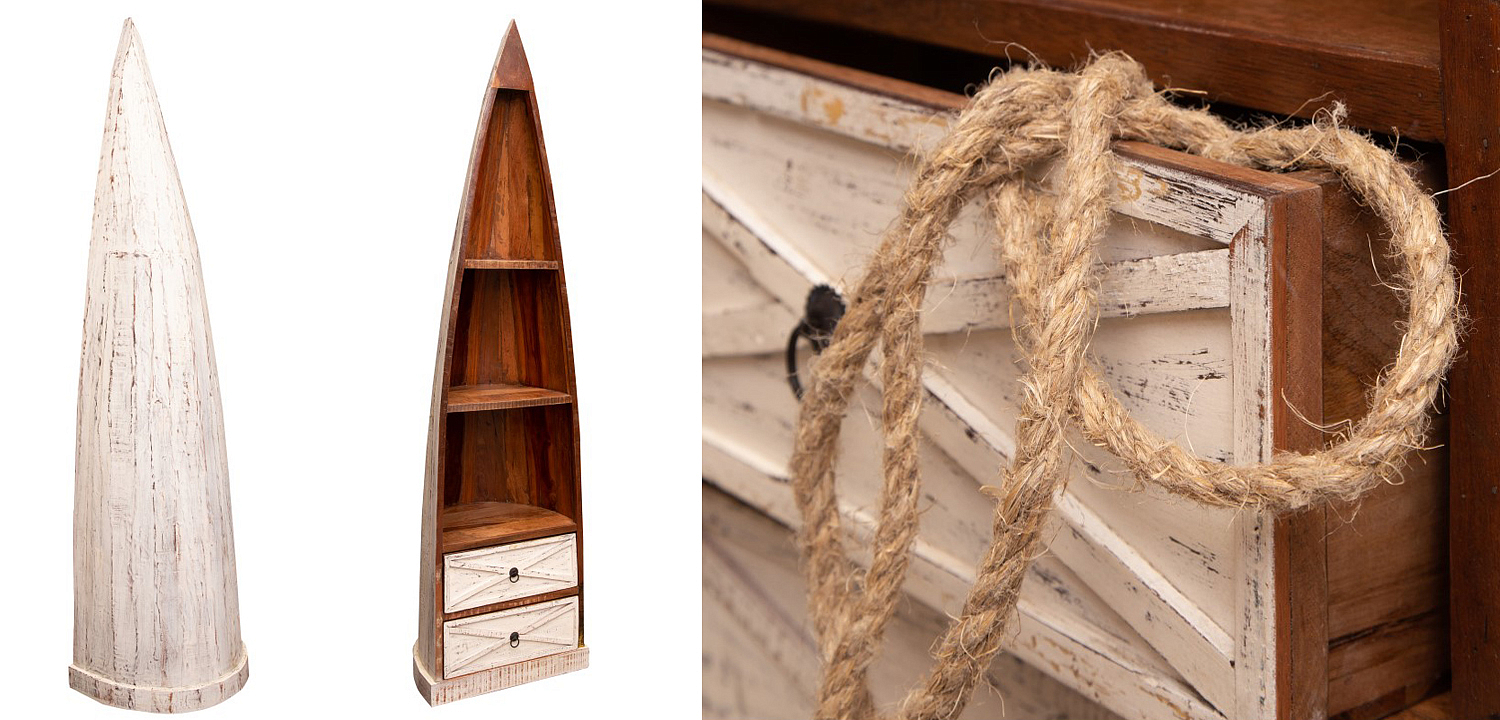 Стеллаж Old Boat White Стеллаж Old Boat White - Loft-Concept в Грозном