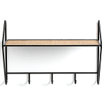 Настенная вешалка с полкой из ротанга Bourn Shelf-hanger варинант исполнения - 1 | Loft Concept в Грозном