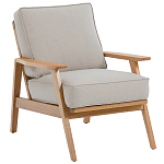 Кресло с каркасом из массива дуба Deniaud Oak Beige Armchair варинант исполнения - 1 | Loft Concept в Грозном