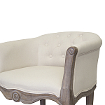 Кресло низкое в стиле прованс Бежевый Лен Louis French Armchair  варинант исполнения - 4 | Loft Concept в Грозном