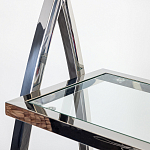 Металлический стеллаж со стеклянными полками Molecule варинант исполнения - 4 | Loft Concept в Грозном