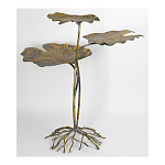 Столик приставной с тремя столешницами Тропические листья Tropical Forest gold варинант исполнения - 2 | Loft Concept в Грозном