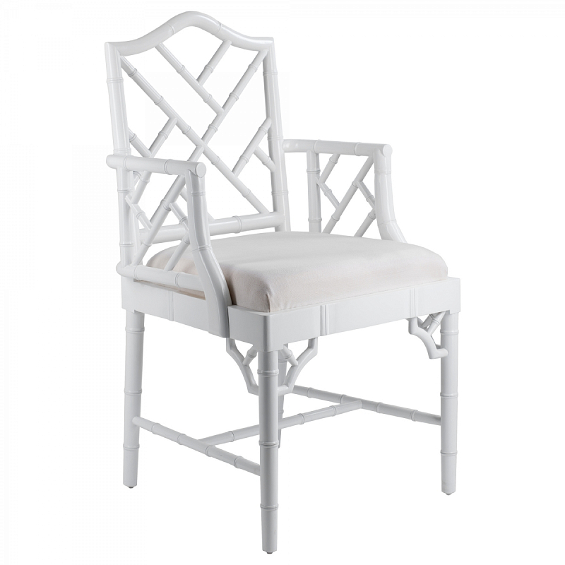 White Chippendale Arm Chair Белый White Chippendale Arm Chair Белый в Грозном | Loft Concept