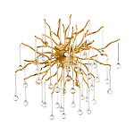 Бра с лучеобразным основанием и подвесками из прозрачного стекла в виде длинных капель Droplet Chandelier варинант исполнения - 1 | Loft Concept в Грозном