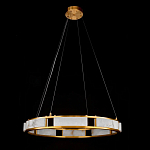Люстра в виде кольца из натурального камня Golden Alavastor варинант исполнения - 2 | Loft Concept в Грозном