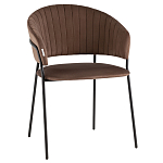 Стул в велюре коричневого цвета Horizon варинант исполнения - 1 | Loft Concept в Грозном