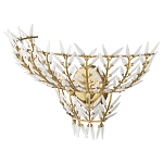 Бра золотого цвета с белыми стеклянными лепестками Hanging Flowers варинант исполнения - 2 | Loft Concept в Грозном