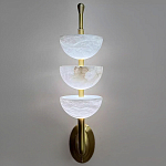 Бра с 3-мя мраморными плафонами в форме чаши Warm Marble Light варинант исполнения - 4 | Loft Concept в Грозном