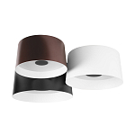 Потолочный светильник с 3-мя цилиндрическими абажурами черного белого и коричневого цвета Urban Dome варинант исполнения - 3 | Loft Concept в Грозном