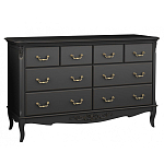 Комод черный из массива бука в стиле прованс Black Provence варинант исполнения - 1 | Loft Concept в Грозном