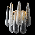 Бра с подвесками из рифленного стекла в форме капель Textured Glass варинант исполнения - 2 | Loft Concept в Грозном