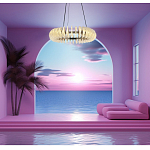 Люстра круглая с фактурными элементами в виде ракушек Inspired Sea варинант исполнения - 5 | Loft Concept в Грозном