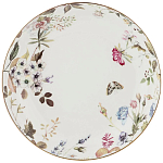 Ваза фарфоровая белая на ножке с рисунком цветов Garden Whisper Porcelain Set  варинант исполнения - 1 | Loft Concept в Грозном