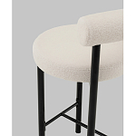 Стул полубарный Floreo букле молочный варинант исполнения - 3 | Loft Concept в Грозном