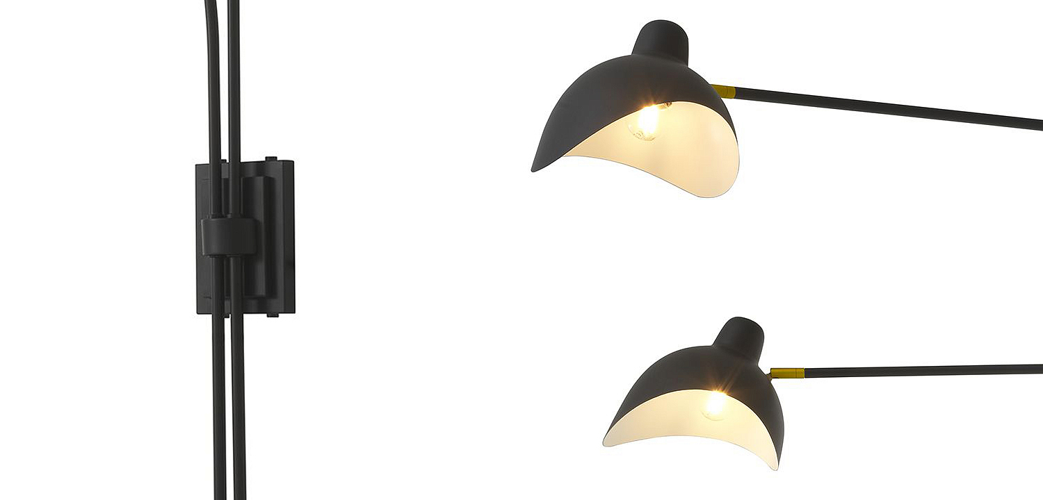 Бра Eichholtz Wall Lamp Mitch Black Бра Eichholtz Wall Lamp Mitch Black - Loft-Concept в Грозном