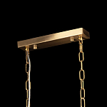 Люстра прямоугольная на цепях с прозрачными трубками и волнистым краем Nembus варинант исполнения - 12 | Loft Concept в Грозном