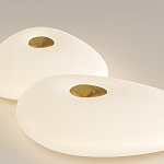 Потолочный светильник с тремя овальными матовыми плафонами TRIDalmen варинант исполнения - 2 | Loft Concept в Грозном