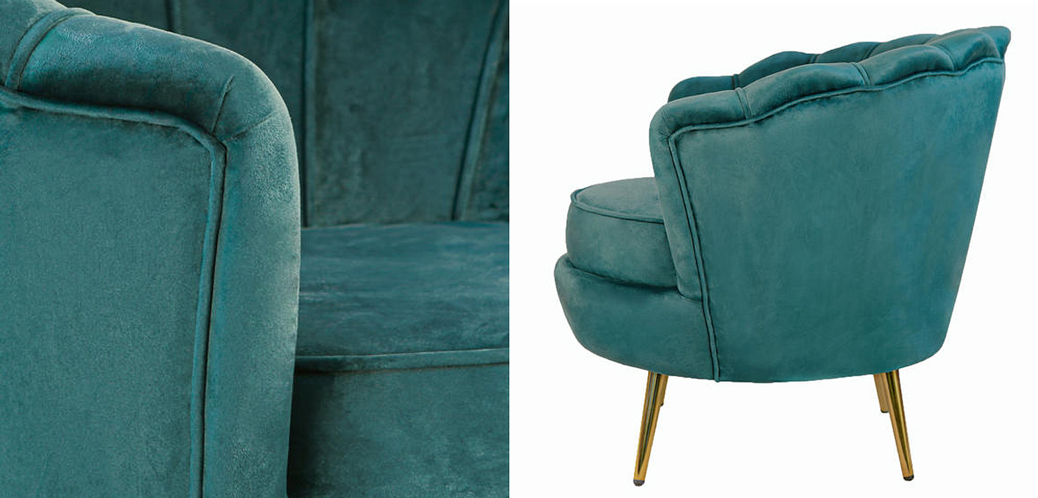 Кресло Бирюзовый велюр Trapezium Turquoise velvet Кресло Бирюзовый велюр Trapezium Turquoise velvet - Loft-Concept в Грозном