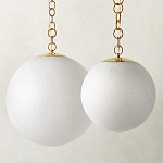 Подвесной светильник в форме шара из белого текстурного стекла Atmosphere варинант исполнения - 2 | Loft Concept в Грозном